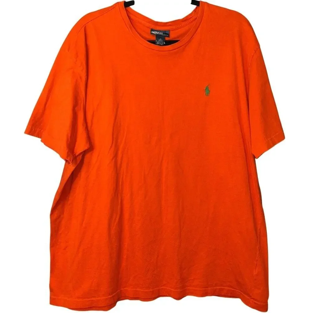 Polo Ralph Lauren T Shirt Tee Mens XL Classic Short Sleeve Orange Casual Soft